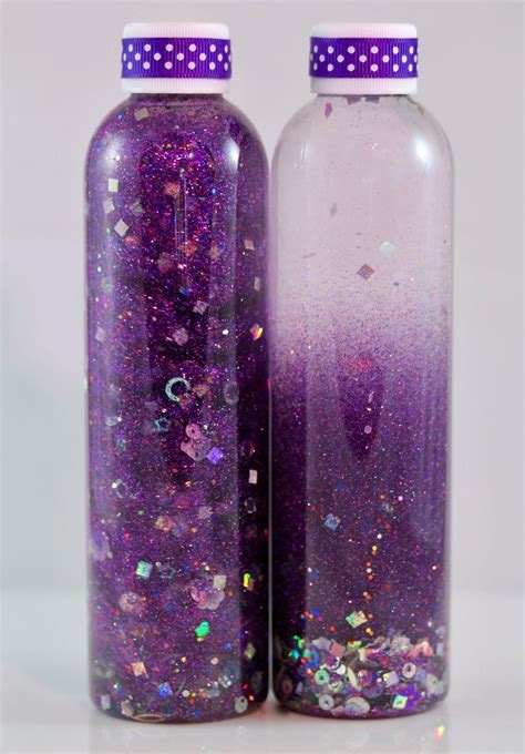 8oz Calming Glitter Bottle Deep Purple Etsy Sensory Crafts Sensory
