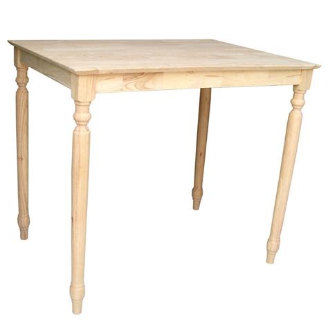Fargo 41 square reclaimed wood coffee table $ 999. International Concepts Unfinished Counter Height Turned ...