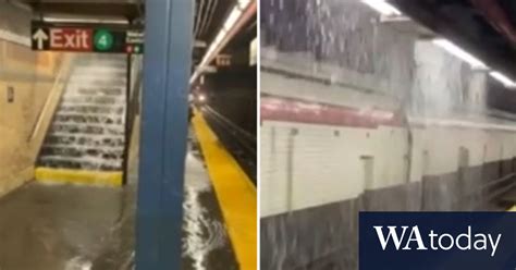Video Nyc Subway Floods After Heavy Storms