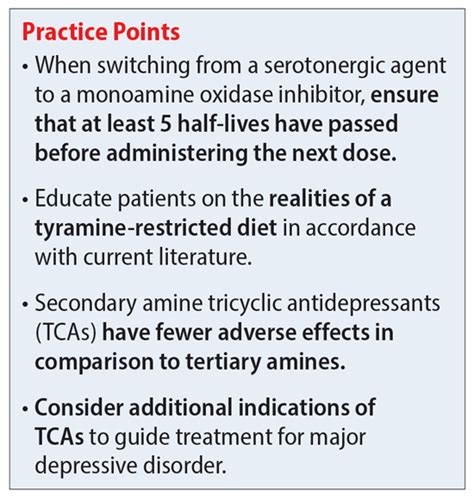 Monoamine Oxidase Inhibitors And Tricyclic Antidepressants For Mdd Mdedge Psychiatry