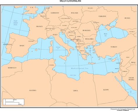 Maps Of Europe Printable Map Of The Mediterranean Sea Area
