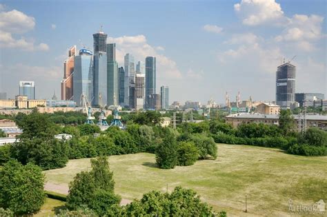 Panorama Of New Financial District Of Moscow City From