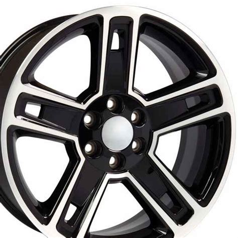 22 Inch Black And Chrome Rims That Fits Chevy Silverados Buy Cv74b 22x9