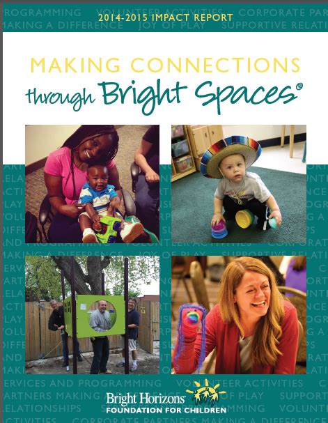Impact Report Cover Bright Horizons Activities Making Connections