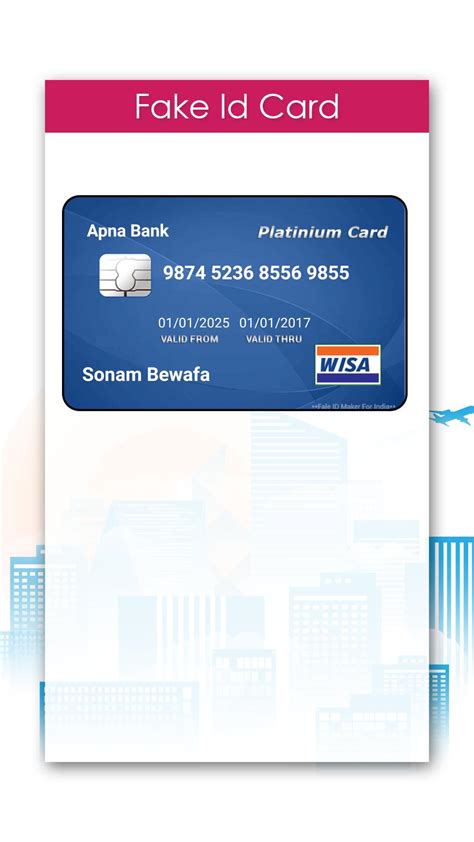 Generate work visa credit card card and mastercard, all these generated card numbers are valid, and you can customize credit card type, cvv, expiration each credit card contains rich details, including credit card type, credit card number, cvv, expiration time, cardholder's name, address, and country. Fake ID Card Maker for Android - APK Download