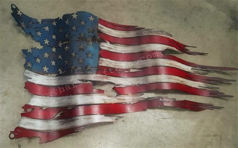 Distressed American Flag Extreme Fade 30 Inches Wide