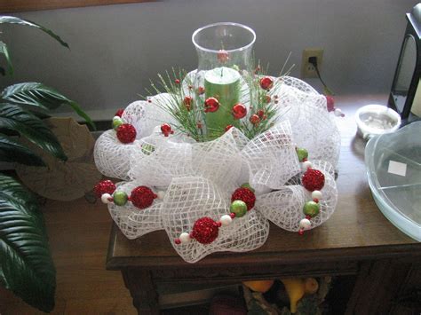 And decorators for years now. Deco mesh centerpiece | Christmas centerpieces, Deco mesh ...