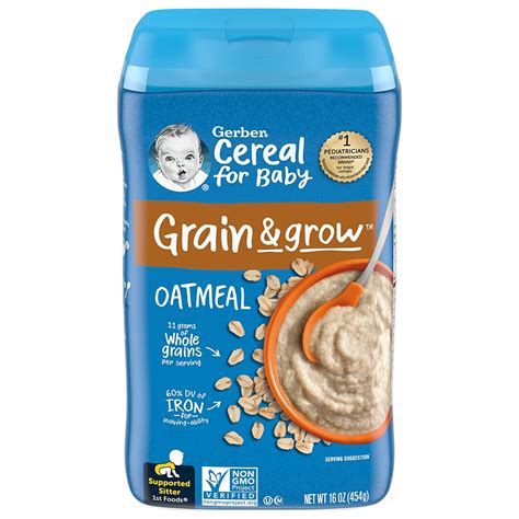 Gerber Single Grain Baby Cereal Oatmeal 8oz Bijirin Oat Bayi