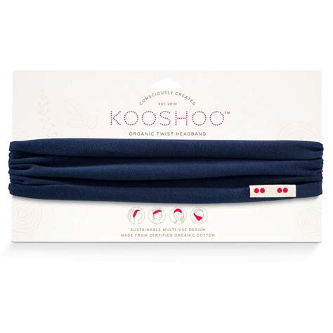 Navy Blue TWIST Headband For Women Oh So Comfy Organic Cotton Head