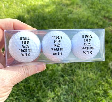 Golf Balls Funny Golf Balls T For Golfer Funny Golf Etsy