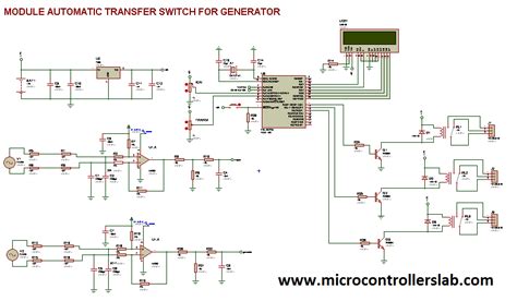 A pictorial circuit diagram uses simple images of components, while a schematic diagram shows the components and interconnections of the circuit using. Automatic transfer switch using pic microcontroller