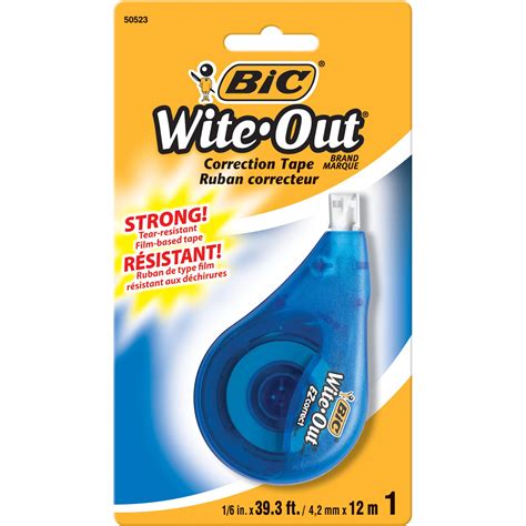 Bic Wite Out Correction Tape 1 Tape White Out Tape