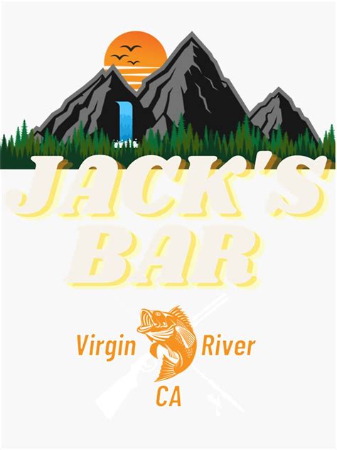 Jacks Bar Virgin River California V Neck Sticker For Sale By