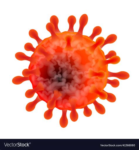 Coronavirus Cells Or Bacteria Molecule Virus Vector Image