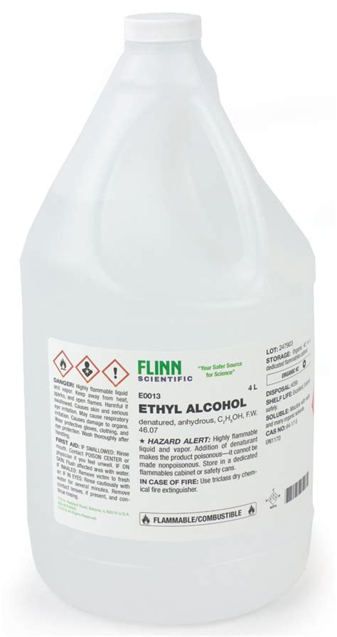 Flinn Chemicals Ethyl Alcohol Anhydrous
