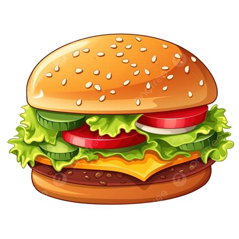 Ilustración De Dibujos Animados De Hamburguesa Png Hamburguesa Alimento Carne De Res Png