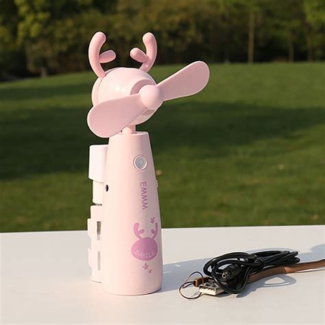 Haus Garten Retailery Portable Battery Operated Water Misting Cooling Fan Spray Bottle Pink