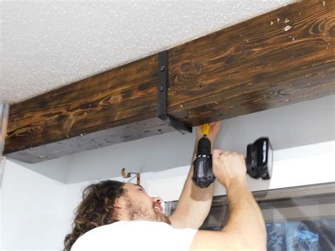 diy faux wood ceiling beam straps brackets fake beams ceiling faux tin ceiling plank ceiling