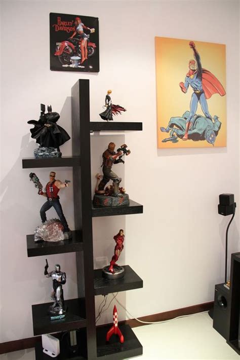 Action Figure Stand Rack Display Gamer Room Diy Geek Room Diy Display