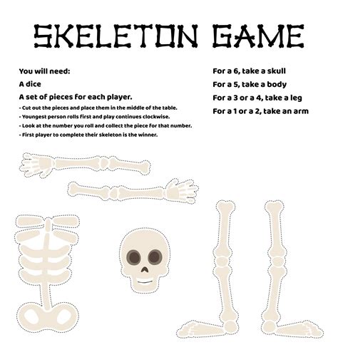 Printable Skeleton Puzzle