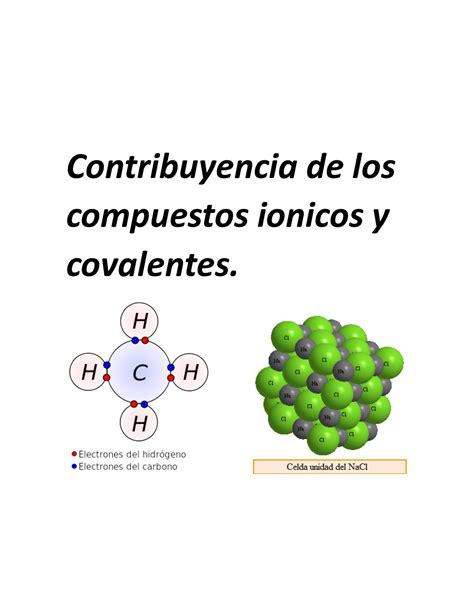 Calaméo Contribuyencia De Los Compuestos Ionicos Y Covalentes