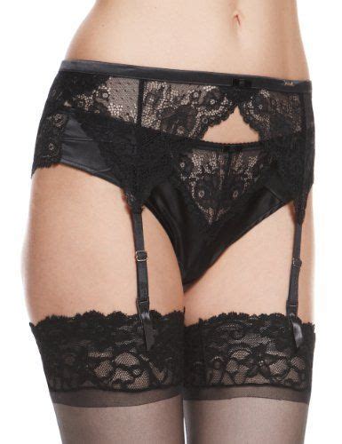 Silk Suspender Belt With French Designed Rose Lace Rosie For