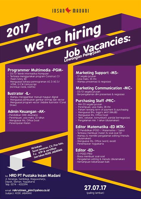 Updated on 13 may 2021. Job Vacancy - Departemen Teknik Sipil dan Lingkungan