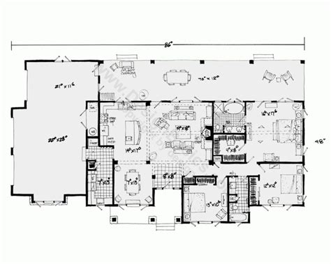 Large single story floor plans offer space for families and entertainment; Stunning New Ranch House Plans 15 Photos - Home Plans ...