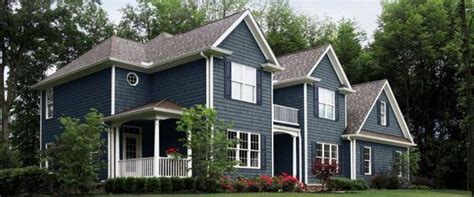 Get design inspiration for painting projects. Green siding, Blue siding, Cedar vinyl siding