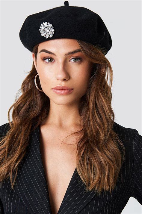 Embellished Beret Hat Black Outfits With Hats Fashion Clothes Women