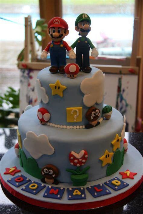 Your child will be happy and enjoy. Super Mario bros cakes … | Mario birthday cake, Super ...