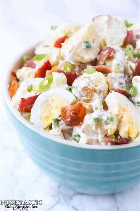 Chop in food processor and put in large mixing bowl. Potato Salad with Bacon and Egg - The Best Blog Recipes