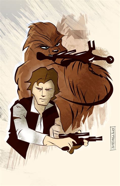 Han Solo And Chewbacca Animated Created By Jim Mehsling Star Wars Love