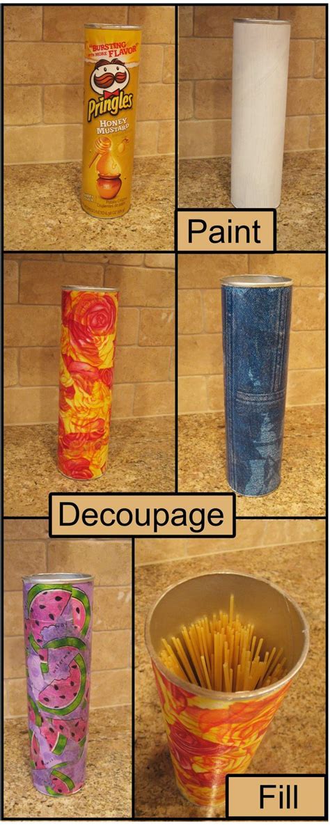 A Crafty Way To Recycle Your Pringles Tubes Can Crafts Diy Arts And