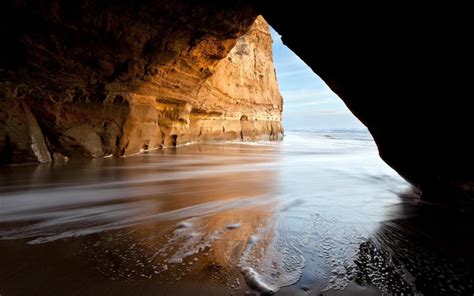 Beach Cave Wallpaper Nature And Landscape Wallpaper Better