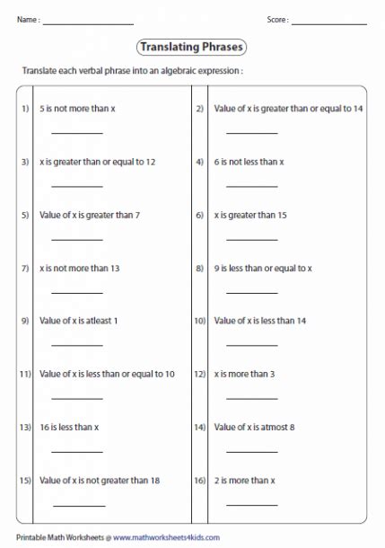 Mathworksheets4kids identifying inequalities answers / 30 solve and graph inequalities worksheet | education the fraction problems on these sheets require kids to. Inequalities Worksheets With Answer Key