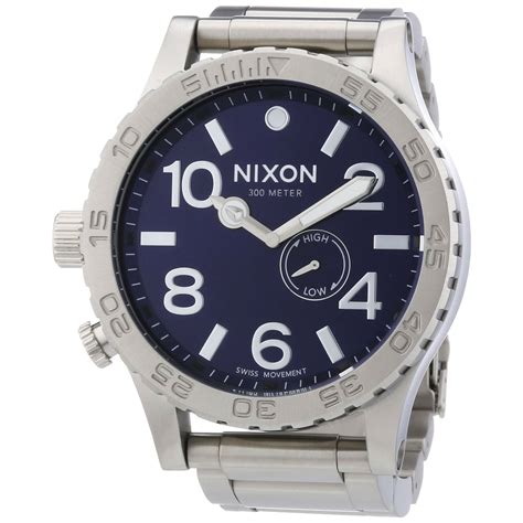 Nixon Mens 51 30 Tide Blue Dial Stainless Steel Watch A0571258