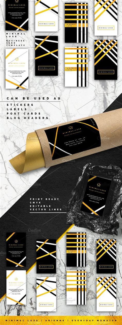 They are comprised of three layers of paper that are glued together. Minimal+Luxe Business Card Template by Everyday Monster ...