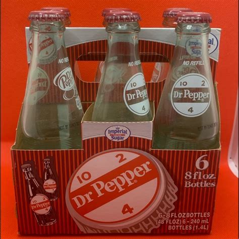 Dr Pepper Other Vintage Glass Drpepper 6 Pack Bottles Used With