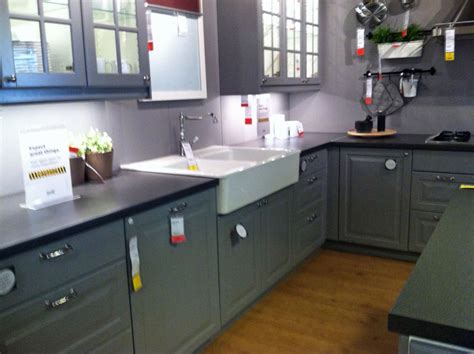 The swedish retailer recently engineered kitchen cabinets that are made from reclaimed industrial wood and recycled plastic bottles. room*6: Ikea Gray Cabinets