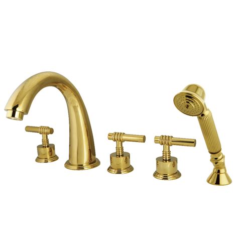 We can achieve a polished chrome finish with any of. Kingston Brass KS23625ML Manhattan Roman Tub Faucet with ...
