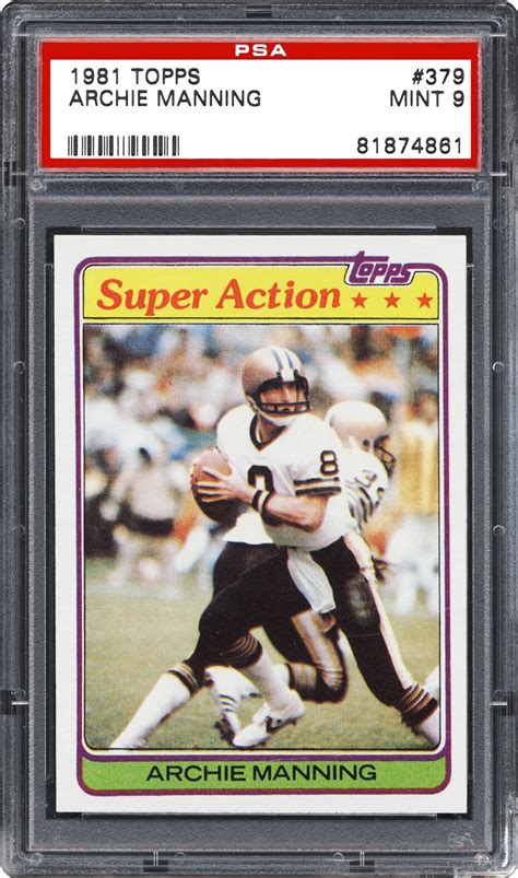1981 Topps Archie Manning Psa Cardfacts