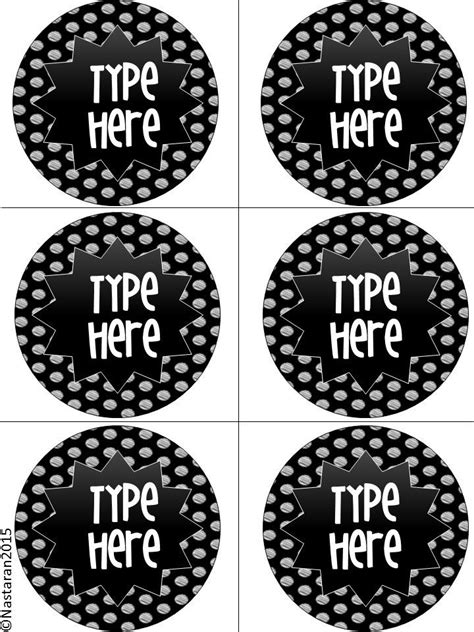 Editable Circle Labels Black And White Polka Dots Round Editable Labels Classroom Labels