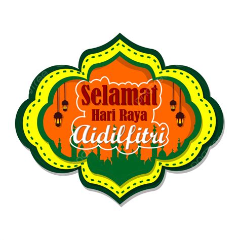 Selamat Hari Raya Aidilfitri Imagen Png Vector De Stock Png Musulmán