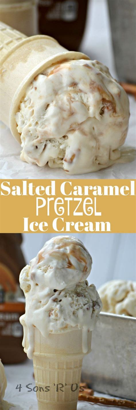 How to make sugar free/ low carb ice cream. Salted Caramel Pretzel Ice Cream - 4 Sons 'R' Us | Recipe ...