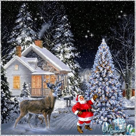 Winter Merry Christmas Gif Christmas Scenes Animated Christmas