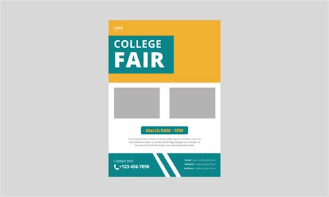 College Fair Flyer Template Design Education Fair Poster Leaflet