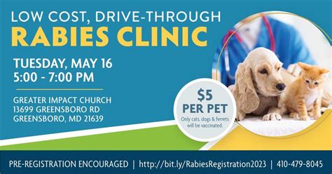 Low Cost Rabies Vaccination Clinic May 16 2023 Greater Impact