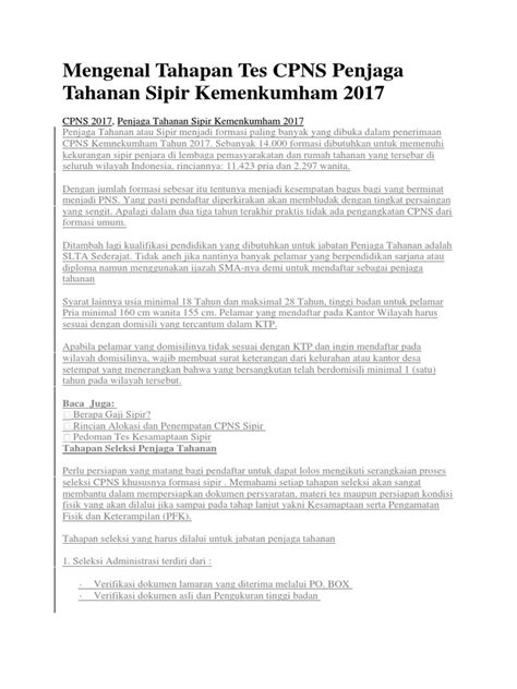 Contoh format surat pernyataan yakni untuk formasi jabatan penjaga tahanan, formasi jabatan selain penjaga tahanan, dan formasi putra putri asli papua/papua barat. Mengenal Tahapan Tes CPNS Penjaga Tahanan Sipir ...