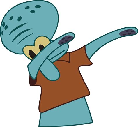 Squidward Tentacles Dab Patrick Star Dance Dab Png Transparent Png My